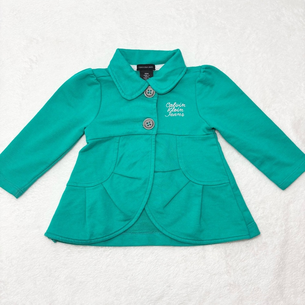 Calvin Klein Kids' Green Button-Up Jacket- Coat  Size‎ 18months